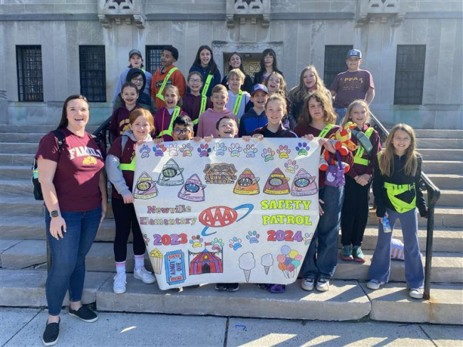 Newville Elementary, AAA School Safety Patrol 2024 Banner Competition Winner
